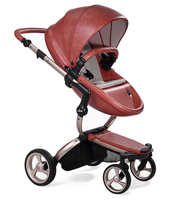 Коляска MIMA XARI FLAIR 2G SICILIAN RED - BLACK 2 В 1 на шасси GOLD