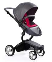 Коляска MIMA XARI FLAIR 2G COOL GREY - HOT MAGENTA 2 В 1 на шасси BLACK