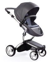 Коляска MIMA XARI FLAIR 2G COOL GREY - RETRO BLUE 2 В 1 на шасси SILVER