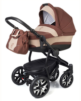 Коляска ESSPERO DISCOVERY BROWN BEIGE 2 В 1 на шасси BLACK