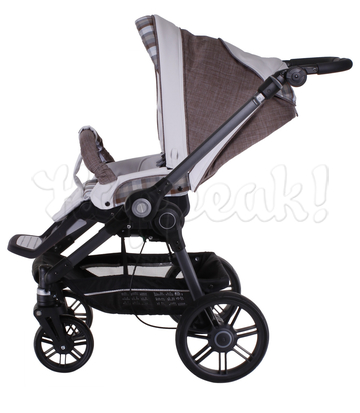 Коляска TEUTONIA BE YOU V2 BLACK 4950 КОЖА 2 В 1