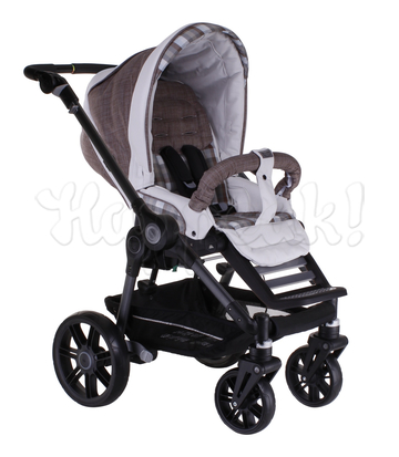 Коляска TEUTONIA BE YOU V2 BLACK 4950 КОЖА 2 В 1