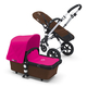 Коляска BUGABOO CAMELEON 3 DARK BROWN PINK 2 В 1 на шасси SILVER