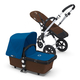 Коляска BUGABOO CAMELEON 3 DARK BROWN ROYAL BLUE 2 В 1 на шасси SILVER