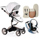 Коляска MIMA XARI FLAIR 2G GOLD SNOW WHITE SANDY BEIGE 3 В 1