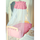 Приставная кроватка COMFORTBABY PLUS БЕЛОСНЕЖНЫЙ + КОМПЛЕКТ CLASSIC MINI РОЗОВЫЙ