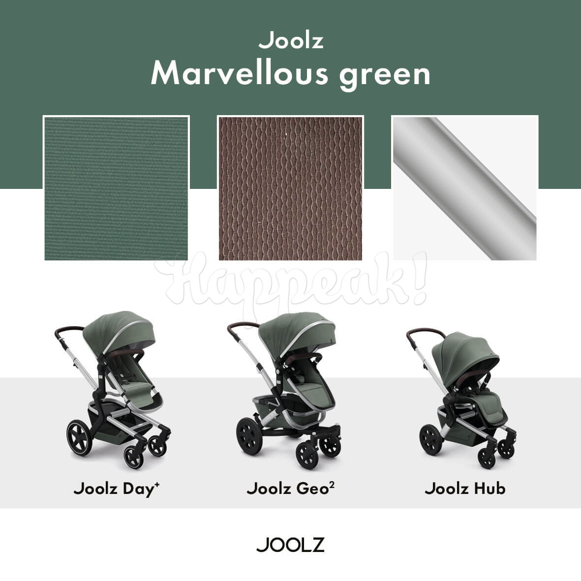 Коляска JOOLZ DAY+ MARVELLOUS GREEN  2 В 1 + конверт в подарок
