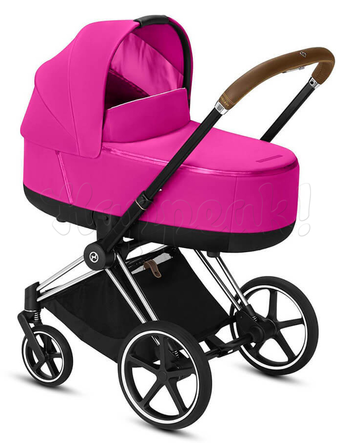 Коляска CYBEX PRIAM III FANCY PINK 2 В 1 на раме CHROME BROWN