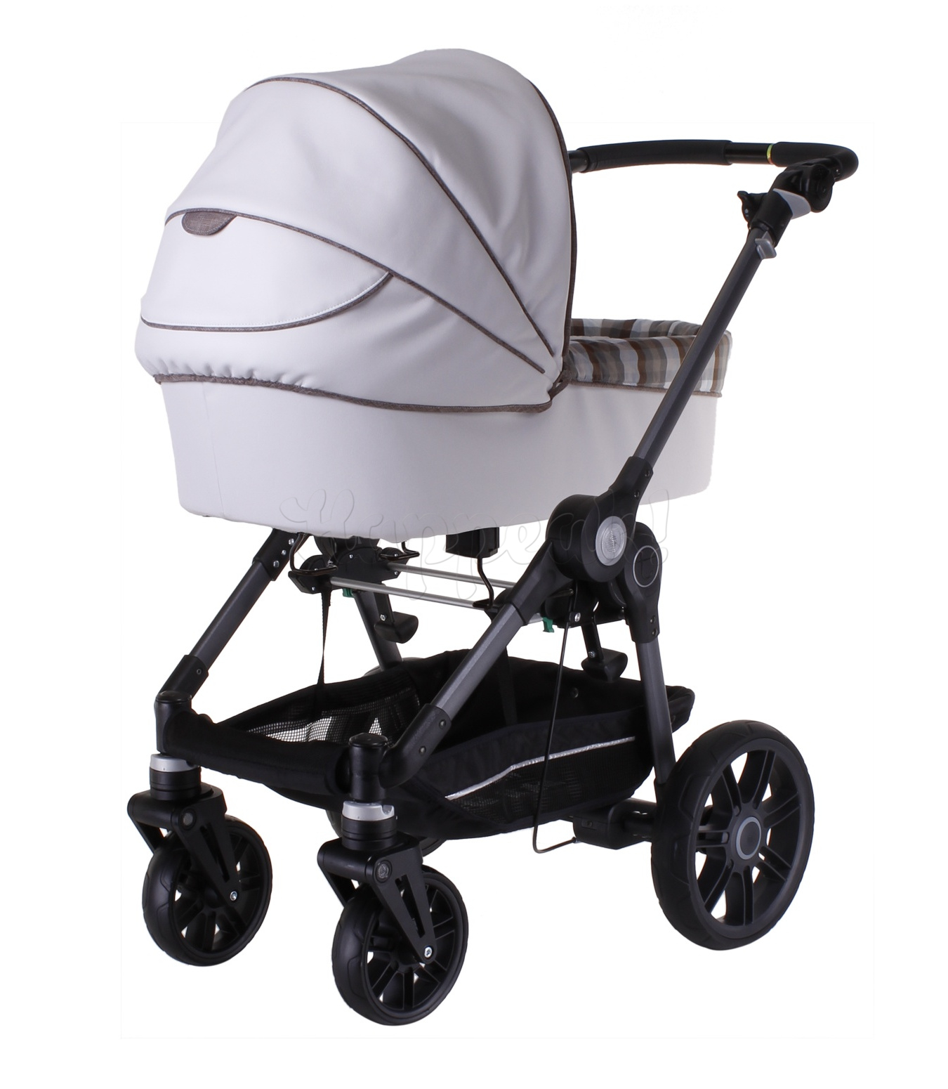 Коляска TEUTONIA BE YOU V2 BLACK 4950 КОЖА 2 В 1