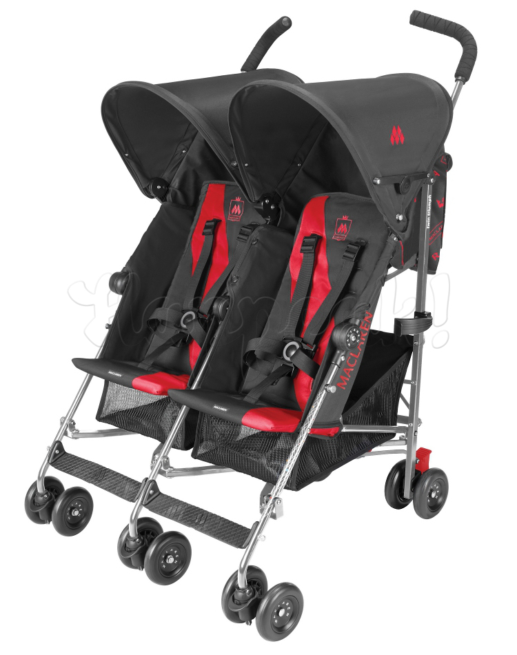 Коляска-трость MACLAREN TWIN TRIUMPH CHARCOAL SCARLET