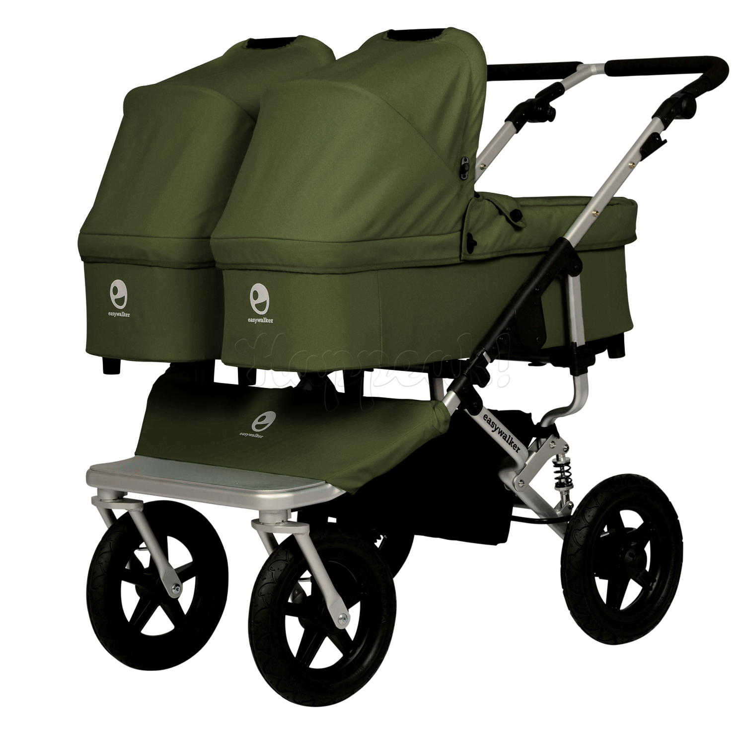 Коляска для двойни EASYWALKER DUO OLIVE GREEN 2 В 1