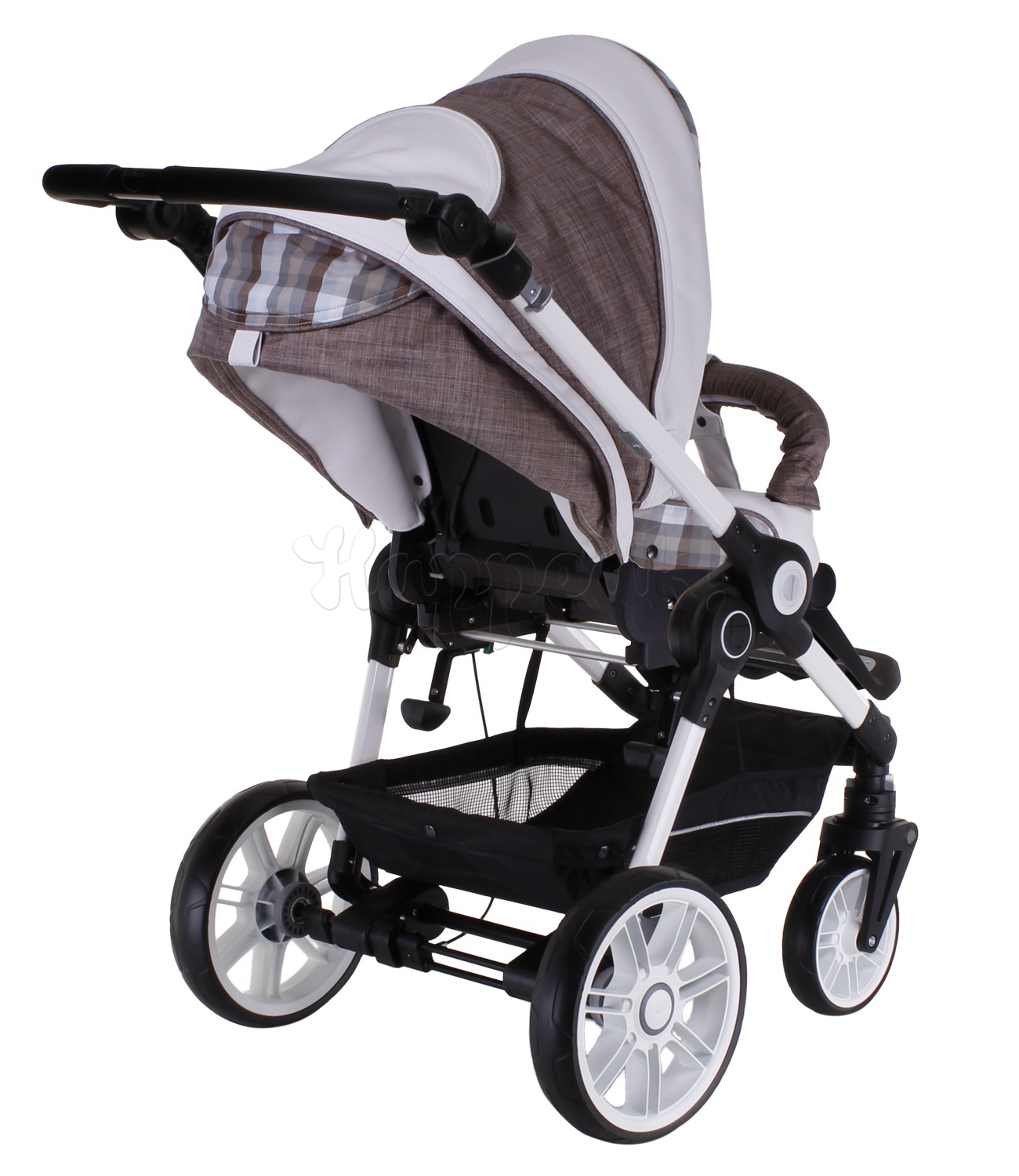 Коляска TEUTONIA BE YOU V2 2014 WHITE 4950 КОЖА  2 В 1