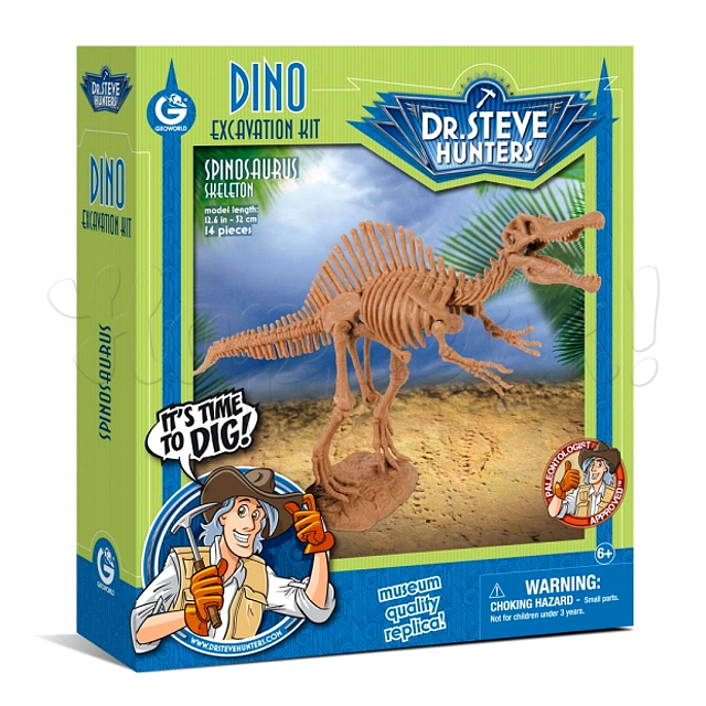 Набор для проведения раскопок GEOWORLD Dr. STEVE HUNTERS Спинозавр