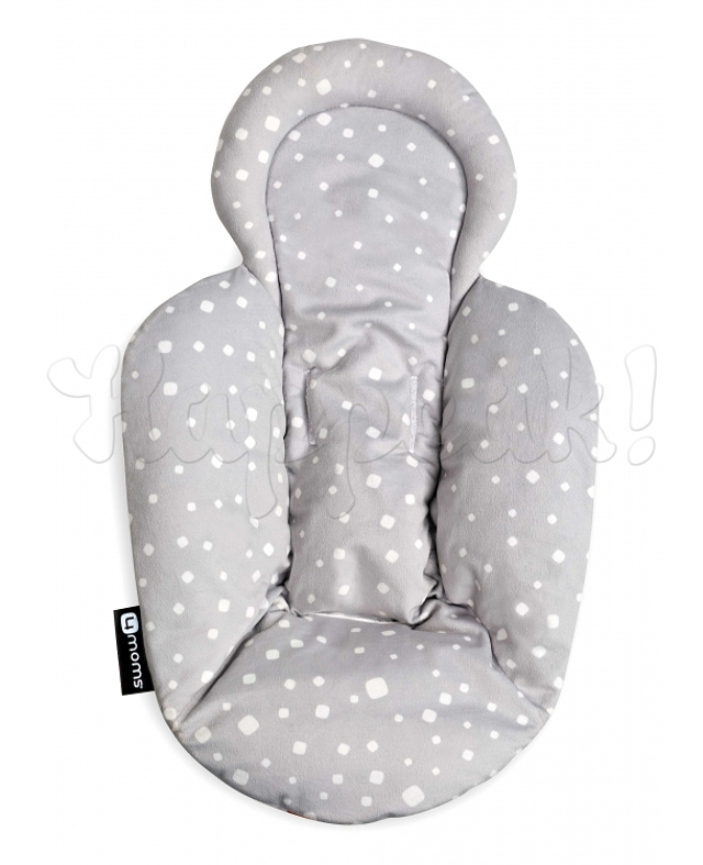 Кресло-качалка 4MOMS ROCKAROO СЕРЫЙ ПЛЮШ + вкладыш для новорожденного в подарок!