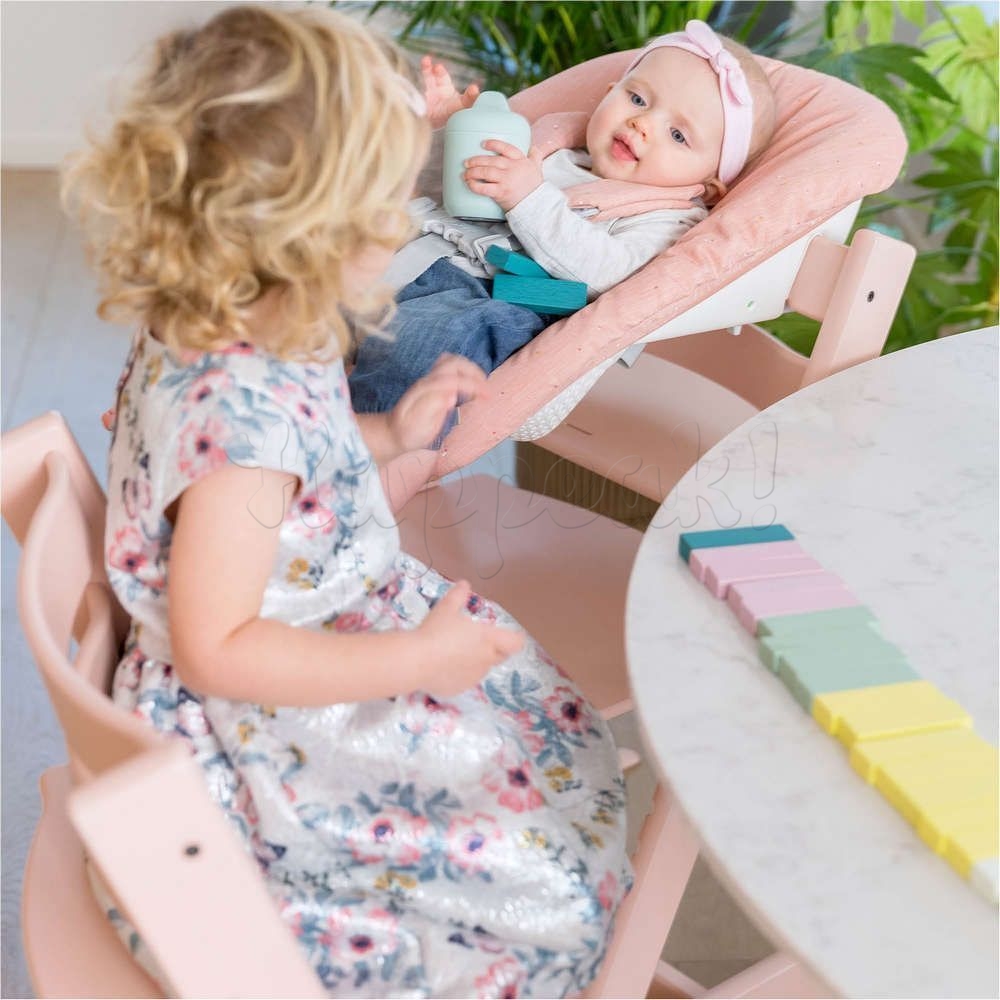 Стул для кормления STOKKE TRIPP TRAPP HAZY GREY + сиденье для новорожденного Newborn Set