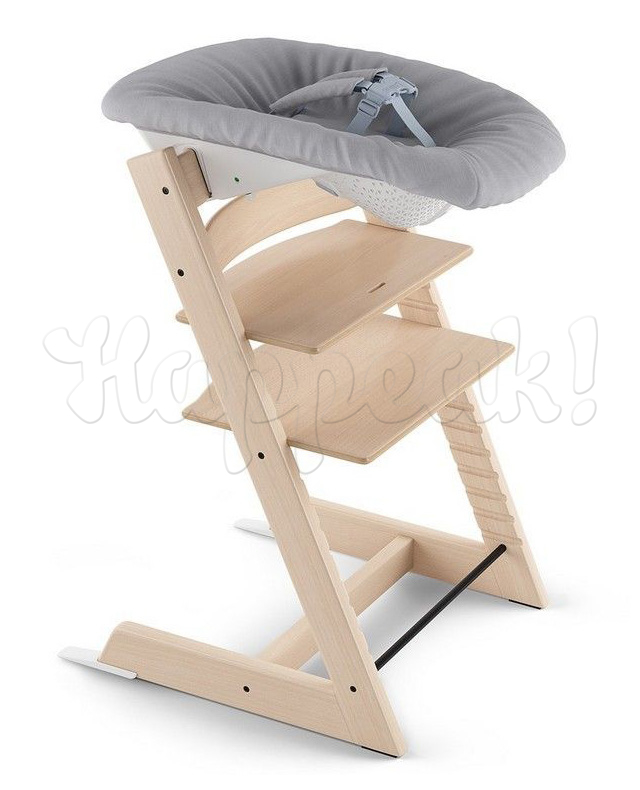 Стул для кормления STOKKE TRIPP TRAPP HAZY GREY + сиденье для новорожденного Newborn Set